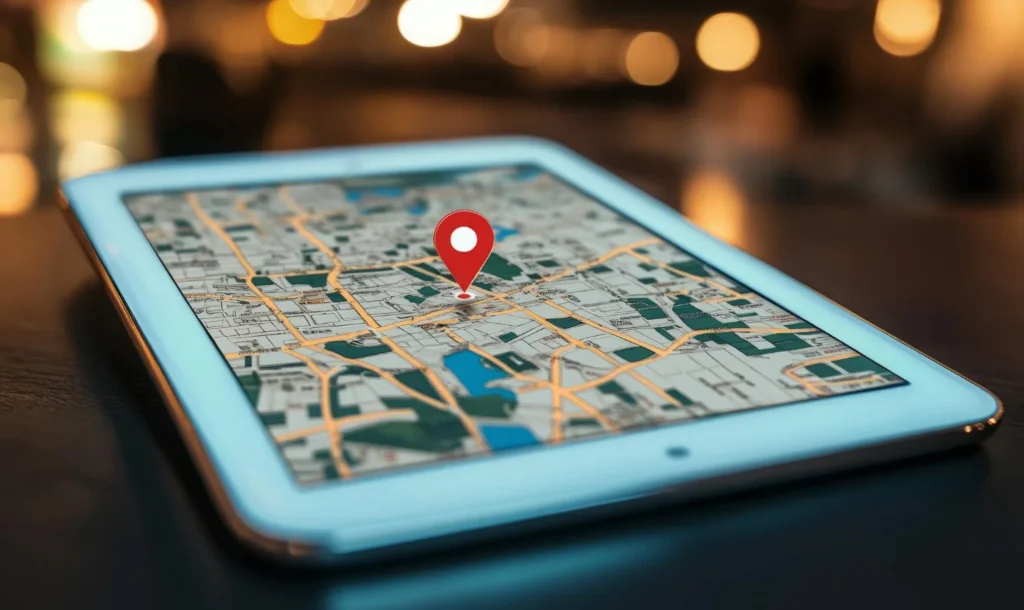 Geo and device targeting map used in programmatic advertising campaigns